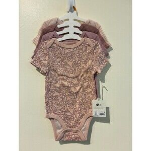 NWT Cloud Island 4-Pack Short-Sleeve Pink Bodysuits - 12M